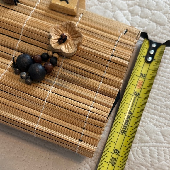 Vintage collapsible Natural Bamboo Women’s Handbag boho cottage core - Picture 9 of 9